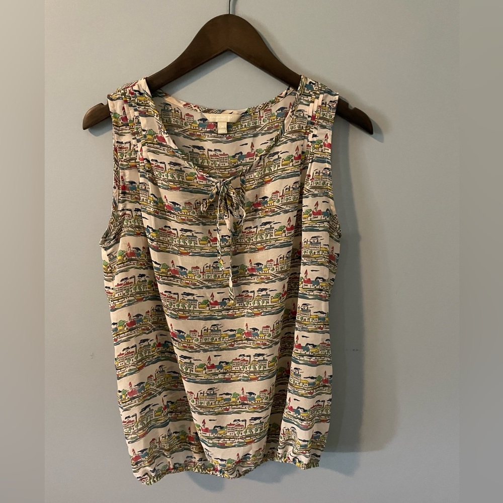 Banana Republic Sheer City Print Tank